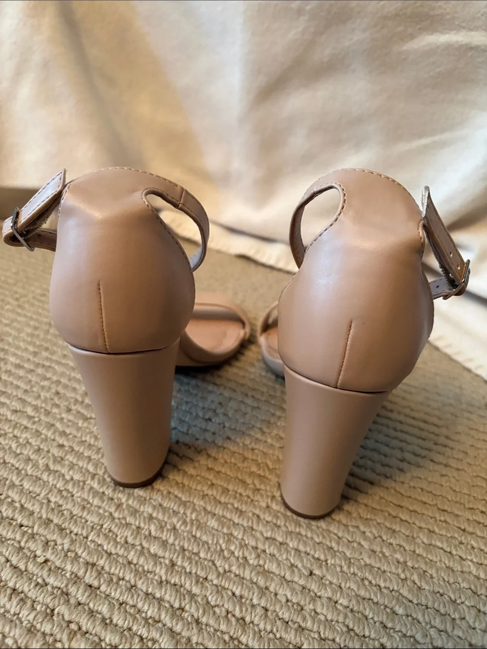 Nude Block Heels